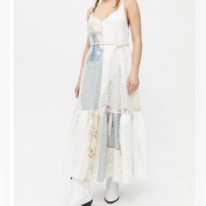 Anthropologie‎ kimchi blue Dorthy patchwork Maxi dress women’s small cottagecore